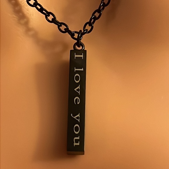 ❤️ Stainless Steel Necklace  I Love You Forever & Always - Picture 1 of 4